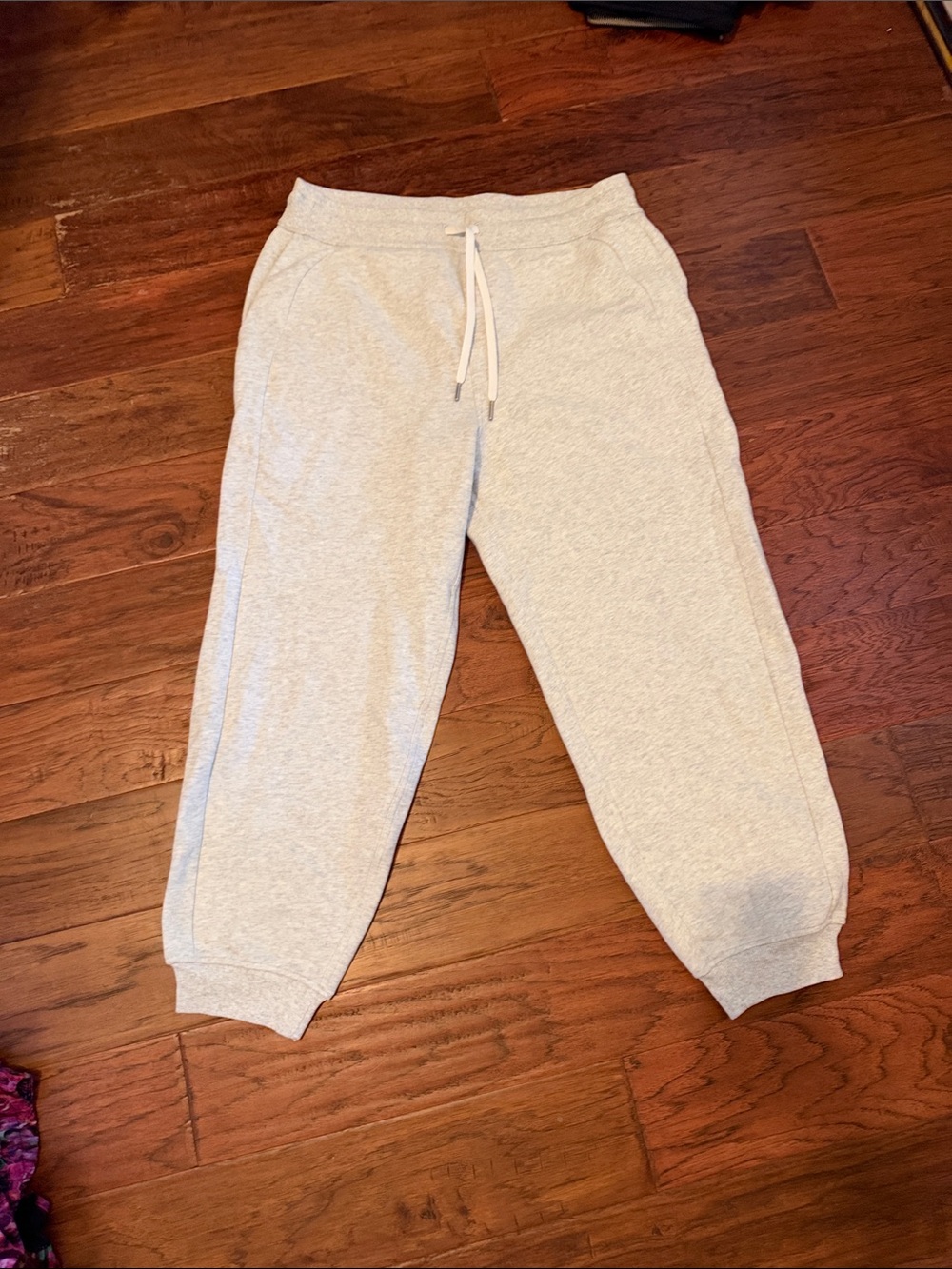 Lulu Gray Cozy Drawstring Jogger Sweatpants